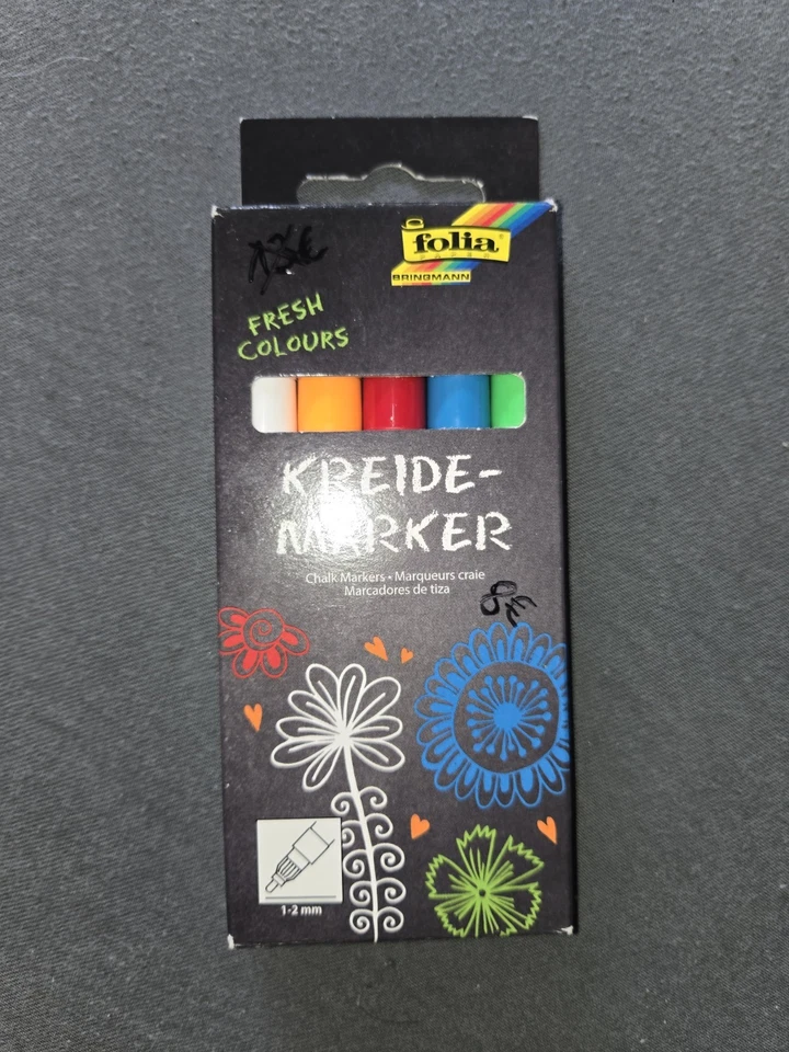 Kreidemarker 5er Set Der Firma Folia.