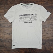 Lacoste Novak Djokovic Tennis Top Mens Small White Shirt