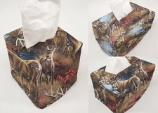 Deer Scenic Forest Woods Tissue Box Cover