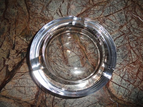 Orrefors Clear Crystal Ashtray Measures 5.5 Diameter - Picture 8 of 9