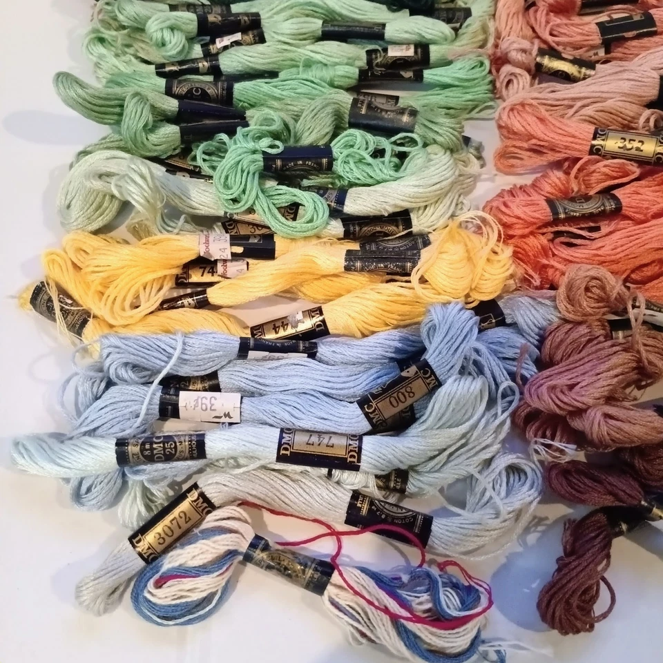 Vintage DMC Embroidery Floss-Lot Of 105 Skeins-Black Label-Made In France - Image 3 of 4