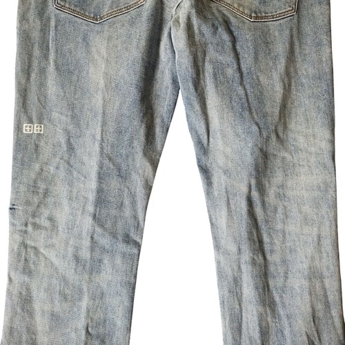 Pantalones de mezclilla Ksubi para hombre talla 34 x 32 azul Chitch pura dinamita botón mosca - Imagen 15 de 18