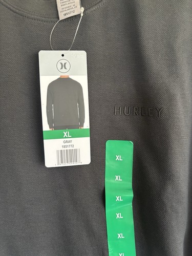 Hurley Men's Crewneck Sweatshirt Gray XL long sleeve - Picture 2 of 4