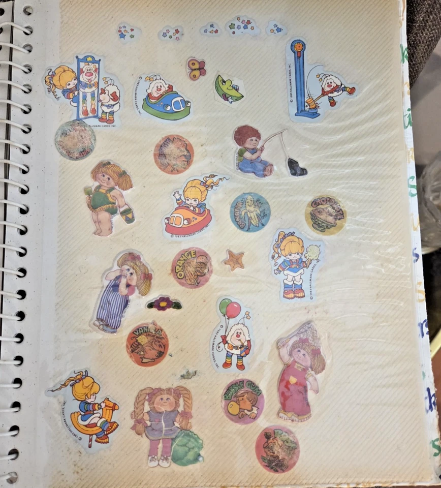 Álbum de pegatinas vintage años 80 tipos mixtos, todas las páginas en la foto Foto 2 de 4