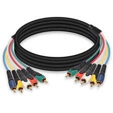 5-RCA Male RGB Component Audio Video Cable,5-RCA Male to 5RCA Male Gold Plate...