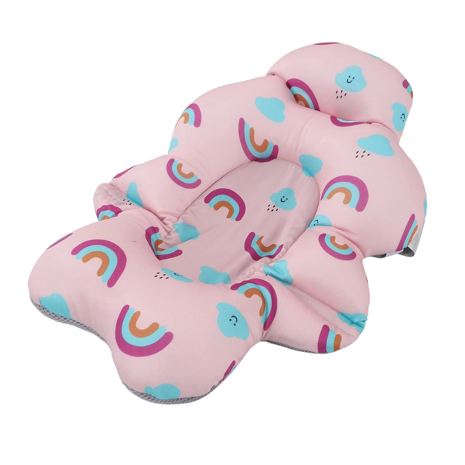 Rainbow Foldable Baby Bath Seat - Universal Floating Mat, Comfortable Cushion...