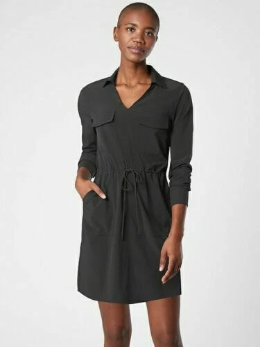 Black knit travel dress cheap