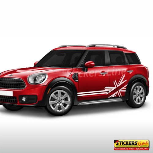 Bands Adhesive Mini Cooper Countryman Clubman Stripes Sides Stickers Side - Picture 4 of 7