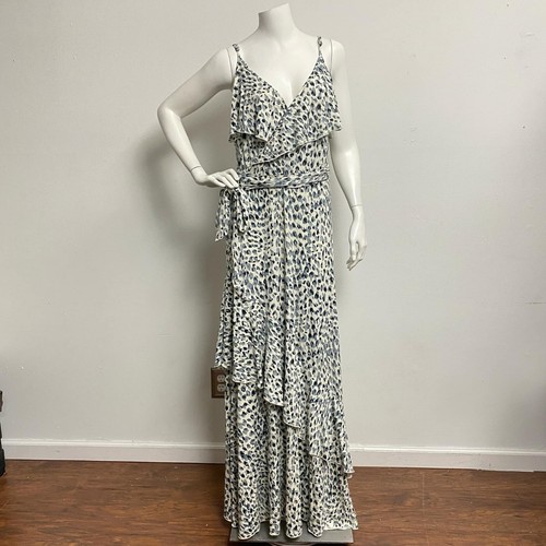 Maxi Vestido Sofia Jeans de Sofia Vergara Sin Mangas Tejido Imitación Envolvente Talla L (12-14) - Imagen 2 de 8