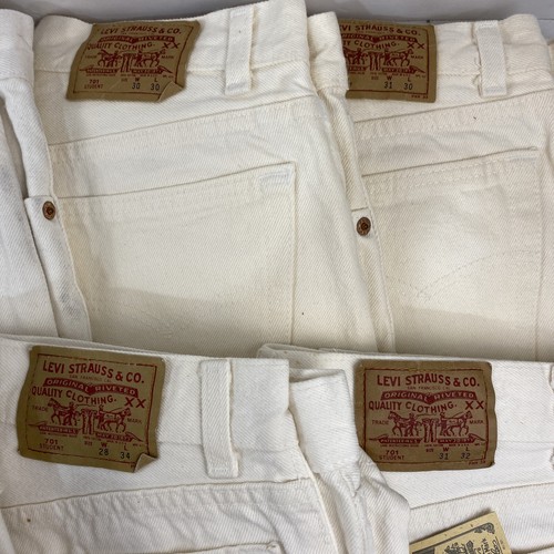 Wholesale Lot of 10 Deadstock Vintage Levi's 701 White Jeans Student Fit-Grade B - Picture 4 of 11