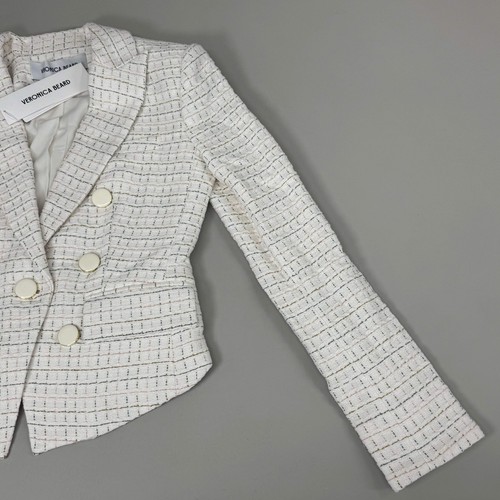 VERONICA BEARD Women's Diego Dickey Jacket Sz-12 Ivory/Multi 2406TW651509 - Picture 7 of 24