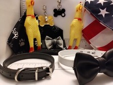 Dog Lot  Collars-Tags-Toys-Bow Ties  Bandannas BUNDLE 
