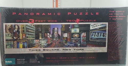 PUZZLE JIGSAW BUFFALO GAMES PANORAMIC "TIMES SQUARE, NEW YORK" 750 PCS sealed