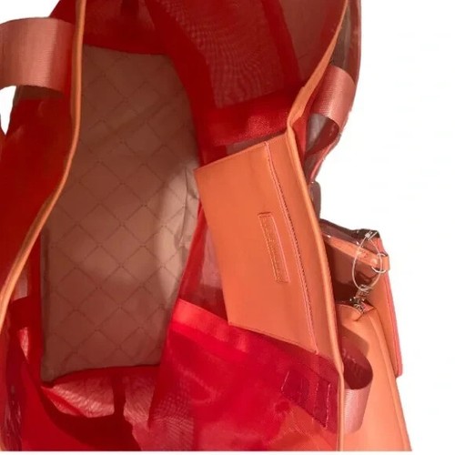 Steve Madden Ocean Coral Bekin Oversized Tote Extra Clutch And Folio Viral NWT - Picture 7 of 9