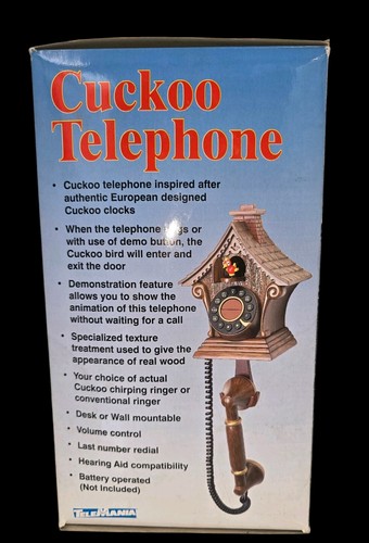 Telefono a cucù Telemania vintage nuovo con scatola - Foto 4 di 10
