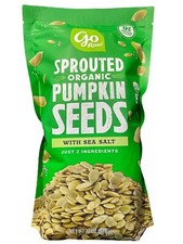 1 Bag Go Raw Organic Sprouted Sea Salt Pumpkin Seeds with Sea Salt 22 oz 16.36 per gallon