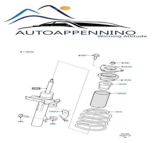 Ammortizzatore anteriore dx Ford Focus 2004-2011 CMax 2003-07 ORIGINALE 1619275 - Foto 2 di 3