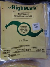 HighMark Ring Book Indexes 1 set Insertable 8 Index Dividers