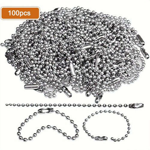Juego de cadena de bola a granel para hacer joyas, 4 pulgadas 10 cm de longitud - Imagen 2 de 9