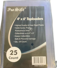 25 4x6 Ultra Premium Pro SAFE Hard Rigid Top loaders Photo Topload Holders - New