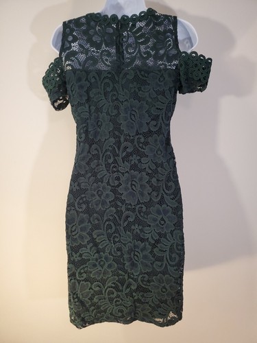 Ambiance Women's Size L Green Lace Dress - Picture 2 of 7
