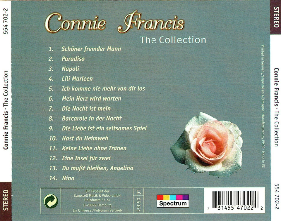 (CD) Connie Francis - The Collection - Schöner Fremder Mann, Paradiso, Napoli - Bild 2 von 2