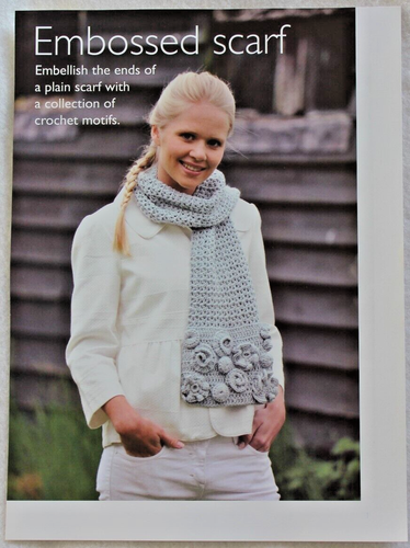 Crochet Embossed Scarf Pattern - Picture 1 of 3