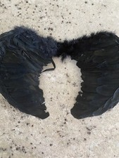 Black Feather Fallen Angel Wings LARP Cosplay
