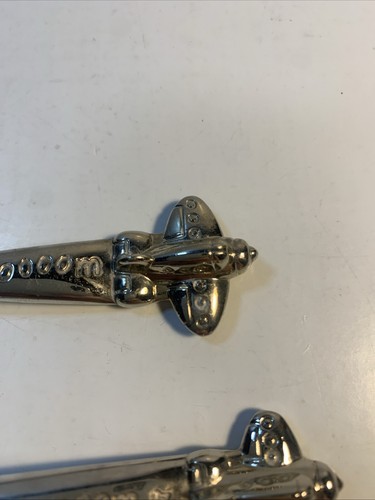 Pair of Reed & Barton Zoom Zoom Baby Spoon Airplane Zoooom Collectible HTF - Picture 5 of 14