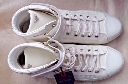 Armani Jeans scarpe da ginnastica/sneakers uomo alte taglia 11UK(46EU) - tomaia logo - Foto 2 di 12