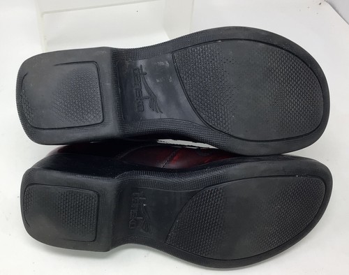 Dansko Clogs Womens EU 41 RED BLACK DOTTED Leather NICE! - Picture 5 of 7