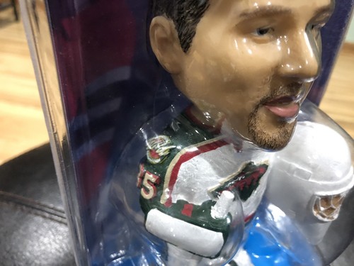 Manny Fernandez NHL Hockey Minnesota Wild Original Goalie Bobblehead Dobble NEW - Picture 7 of 11