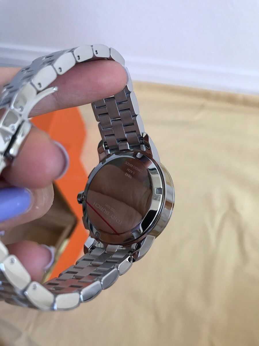 Tory Burch Silver Tone Stainless Chronograph Women's 37mm Tory Burch Silver Tone Stainless Chronograph Women's 37mm