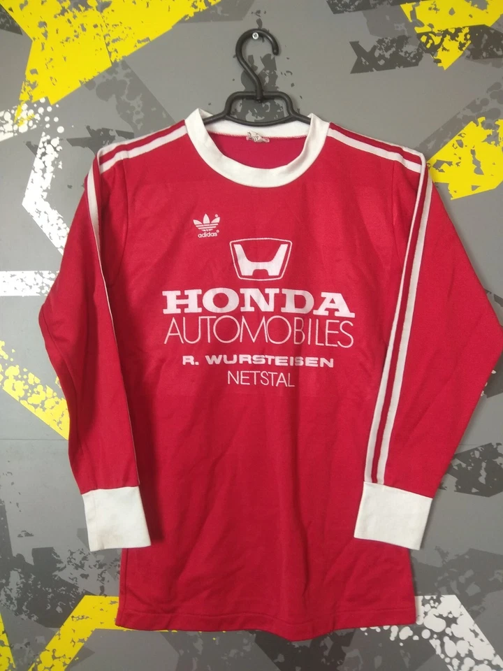 Adidas Vintage Jersey Long Sleeve Match Worn Football Shirt Red Mens Size S ig93 - Image 2 of 4