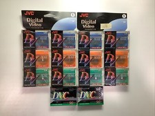 12 JVC Digital Video Cassette Mini DV 60ME Multi Color Cases LP MDV60KL6P
