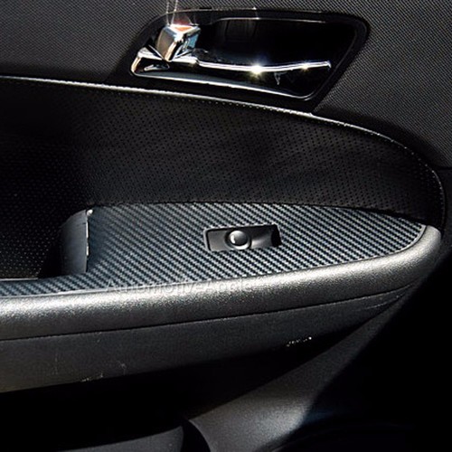 Door catch Window Switch Carbon Fabric Decal Sticker For Hyundai i30 - Picture 4 of 6