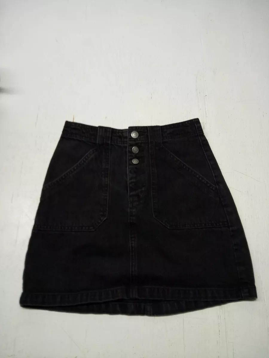 Hollister black jean clearance skirt