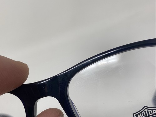 HARLEY DAVIDSON HD0135T 090 BLACK BLUE 49/16/130 FLEX HINGE EYEGLASSES SP88 - Picture 2 of 9
