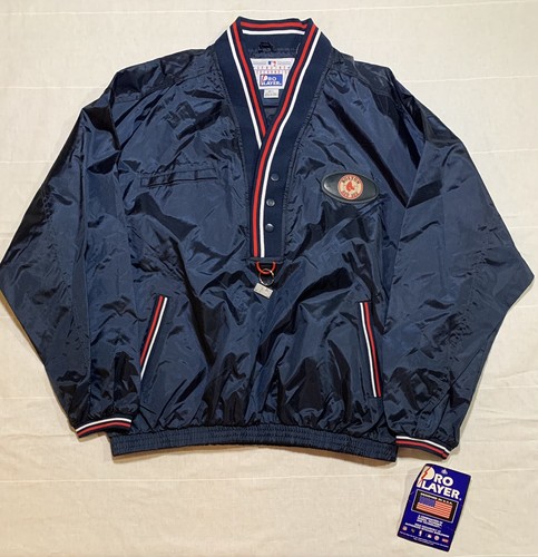 Boston Red Sox MLB Vintage Baseball Pro Player Half-Zip Jacke Windbreaker Gr. Lg - Bild 1 von 5