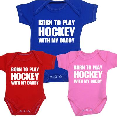 BabyPrem Clothes Hockey Sports Ice Daddy Bodysuits Vests One-Piece Shower Gifts