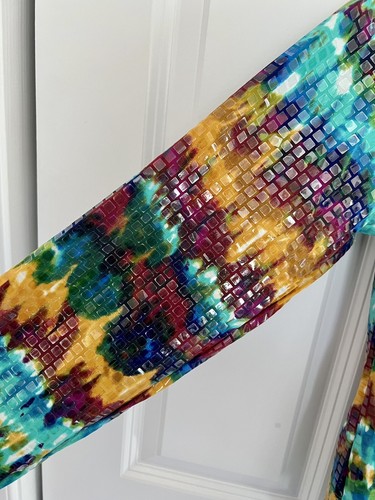 VTG Anne Ashley 80s Abstract Colored Clear Sequined Zip Up Jacket Size Medium - Picture 6 of 19