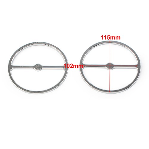 Left & Right Chrome Speaker Trim Ring Cover For Harley Electra Tri Street Glide - Picture 11 of 11