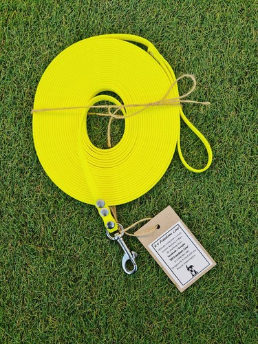 WATERPROOF STRONG 'FLHexi GRIP' Long Line Tracking Lead K9 Freedom Safety Hi-Vis - Picture 32 of 52