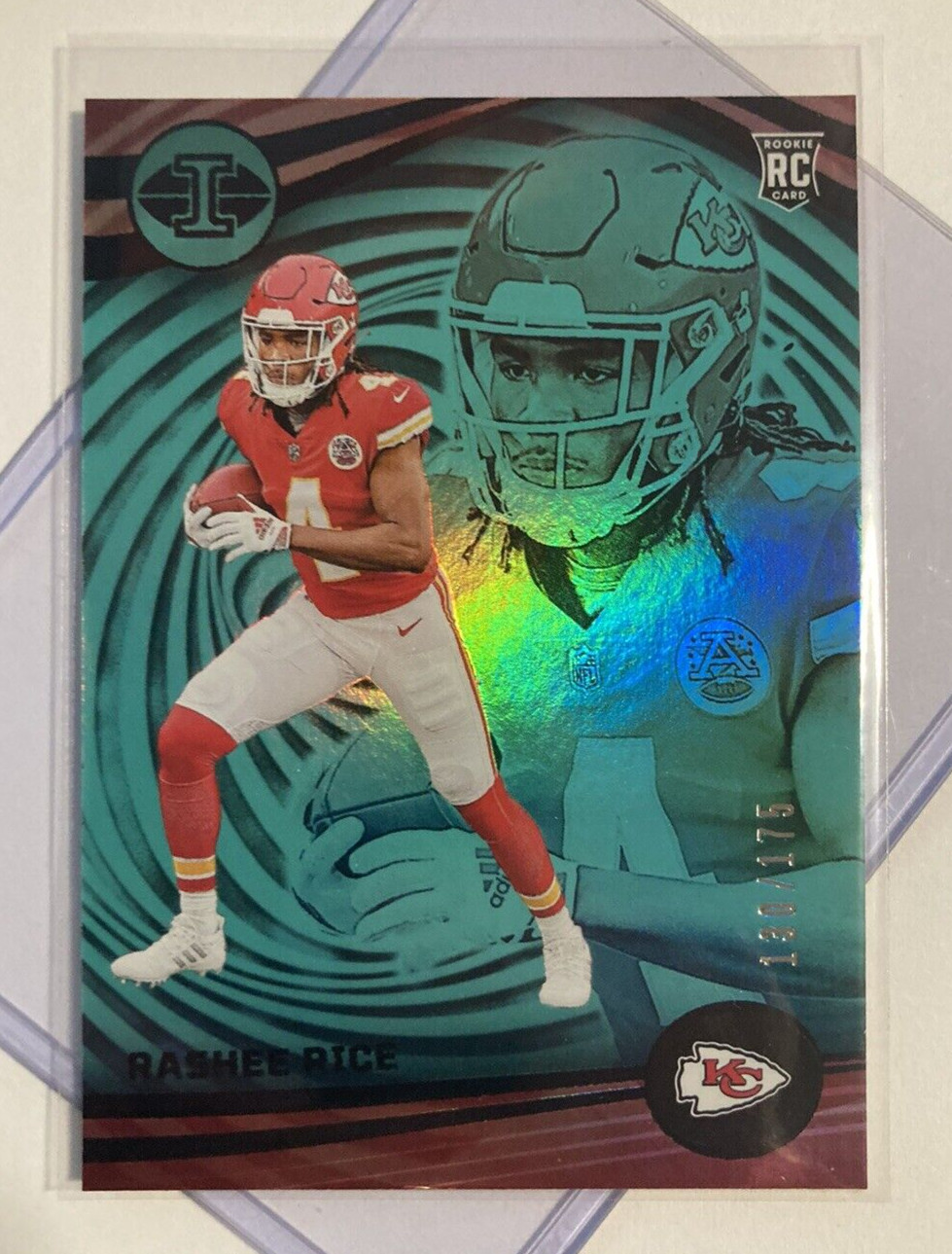 RASHEE RICE - RoOkiE /175 - 2023 Illusions #56 - TEAL /175 - KC Chiefs -