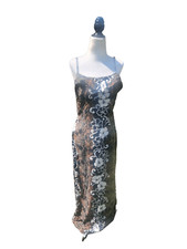 Vintage Hawaiian Spaghetti Strap Maxi Rayon Hibiscus Aloha Hawaii 70s