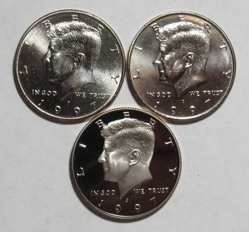 1997 P,D&S Kennedy Half Dollars in BU and Proof Condition