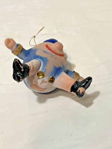 Vtg Plastic Humpty Dumpty w Blue Hat Blow Mold Christmas Ornament - Picture 5 of 6