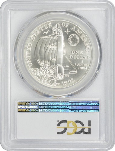 1992-D Columbus Commemorative Silver Dollar MS70 PCGS - Picture 2 of 2