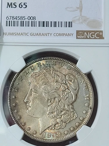 1898 $1 Morgan Dollar NGC MS65 Toned