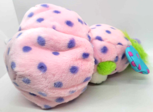 Popples Polka Dottie Plüschbeutel Bär rosa lila Flecken Toymax 2001 - VINTAGE - Bild 19 von 19